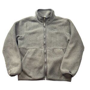 The North Face Fleece Jacket Gray Full Zip Mens Size Medium |D1‎